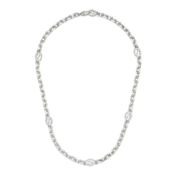Oiritaly Collana Donna Gucci YBB75970300100U Interlocking G Argento